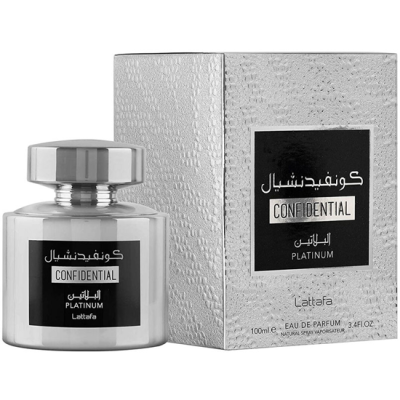 PERFUME LATTAFA CONFIDENTIAL PLATINUM EAU DE PARFUM MASCULINO 100ML PERFUME LATTAFA CONFIDENTIAL PLATINUM EAU DE PARFUM MASCULINO 100ML