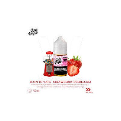ESSENCIA PARA VAPER BORN TO VAPE NICSALT STRAWBERRY BUBBLEGUM 30ML 35M ESSENCIA PARA VAPER BORN TO VAPE NICSALT STRAWBERRY BUBBLEGUM 30ML 35M
