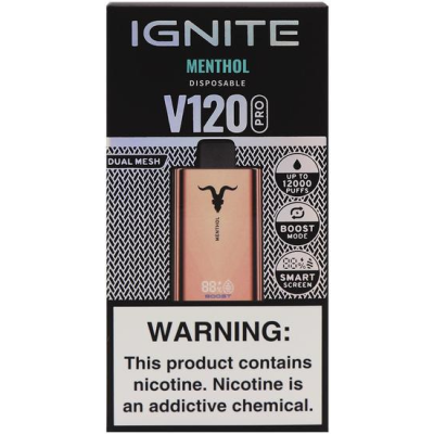 VAPER DESCARTAVEL IGNITE V120 PRO ROSE GOLD MENTHOL 12000 PUFFS VAPER DESCARTAVEL IGNITE V120 PRO ROSE GOLD MENTHOL 12000 PUFFS