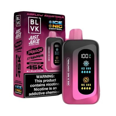 VAPER DESCARTAVEL BLVK JUST JUICE DRAGON STRAWNANA 45000 PUFFS