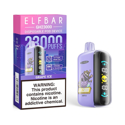 VAPER DESCARTAVEL ELFBAR GH23000 GRAPE ICE 23000 PUFFS VAPER DESCARTAVEL ELFBAR GH23000 GRAPE ICE 23000 PUFFS