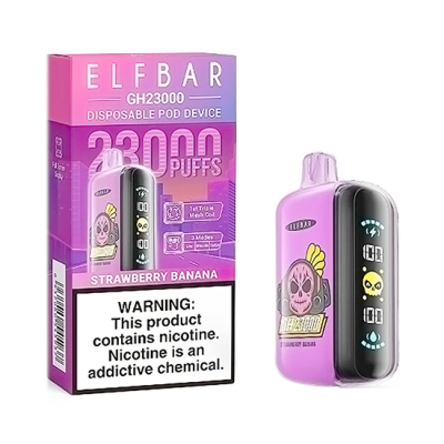 VAPER DESCARTAVEL ELFBAR GH23000 STRAWBERRY BANANA 23000 PUFFS