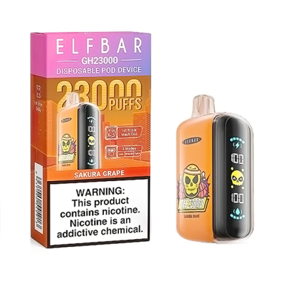 VAPER DESCARTAVEL ELFBAR GH23000 SAKURA GRAPE 23000 PUFFS VAPER DESCARTAVEL ELFBAR GH23000 SAKURA GRAPE 23000 PUFFS
