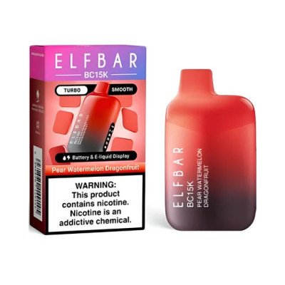 VAPER DESCARTAVEL ELFBAR BC15K PEAR WATERMELON DRAGON FRUIT 10000 PUFF