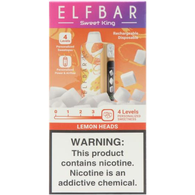 VAPER DESCARTAVEL ELFBAR SWEET KING LEMON HEADS 40000 PUFFS