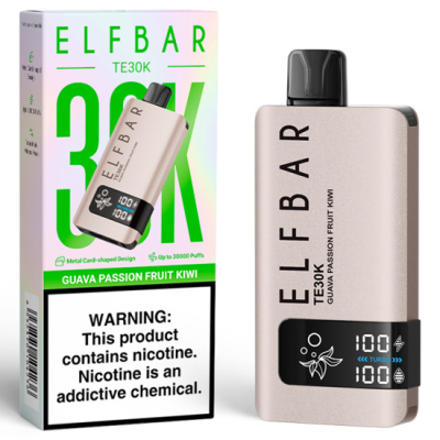 VAPER DESCARTAVEL ELFBAR TE30K GUAVA PASSION FRUIT KIWI 30000 PUFFS