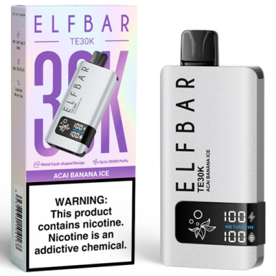 VAPER DESCARTAVEL ELFBAR TE30K AÇAI BANANA ICE 30000 PUFFS VAPER DESCARTAVEL ELFBAR TE30K AÇAI BANANA ICE 30000 PUFFS