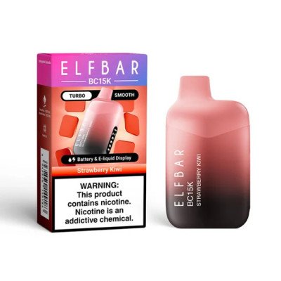 VAPER DESCARTAVEL ELFBAR BC15K STRAWBERRY KIWI 15000 PUFFS