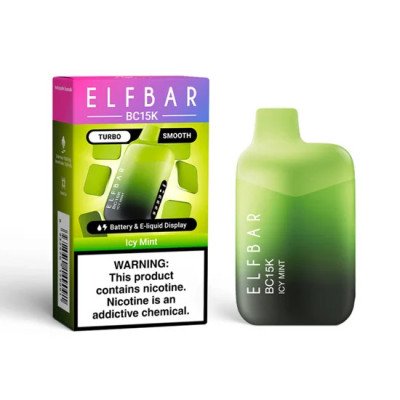 VAPER DESCARTAVEL ELFBAR BC15K ICY MINT 15000 PUFFS VAPER DESCARTAVEL ELFBAR BC15K ICY MINT 15000 PUFFS