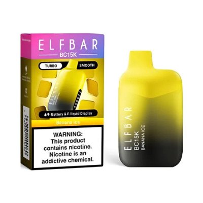 VAPER DESCARTAVEL ELFBAR BC15K BANANA ICE 15000 PUFFS