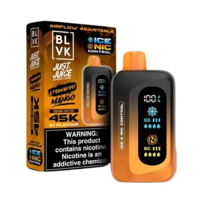 VAPER DESCARTAVEL BLVK JUST JUICE STRAWBERRY MANGO 45000 PUFFS