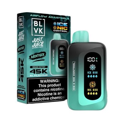 VAPER DESCARTAVEL BLVK JUST JUICE MENTHOL 45000 PUFFS