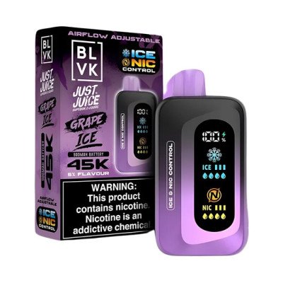 VAPER DESCARTAVEL BLVK JUST JUICE GRAPE ICE 45000 PUFFS