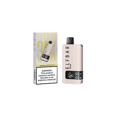 VAPER DESCARTAVEL ELFBAR TE30K BANANA COCONUT ICE 30000 PUFFS VAPER DESCARTAVEL ELFBAR TE30K BANANA COCONUT ICE 30000 PUFFS