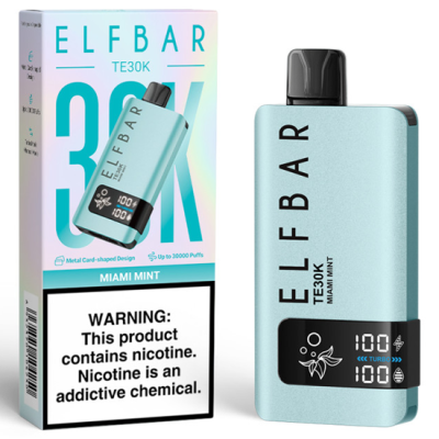 VAPER DESCARTAVEL ELFBAR TE30K MIAMI MINT 30000 PUFFS