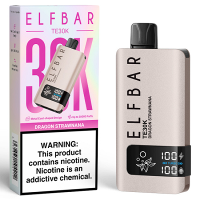 VAPER DESCARTAVEL ELFBAR TE30K DRAGON STRAWNANA 30000 PUFFS