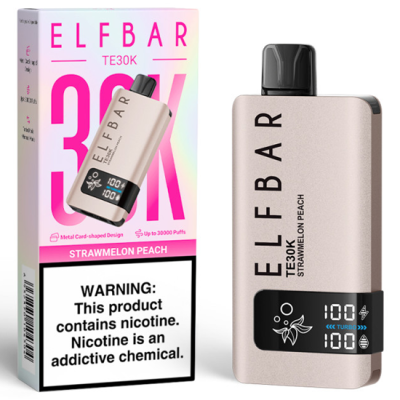 VAPER DESCARTAVEL ELFBAR TE30K STRAWMELON PEACH 30000 PUFFS VAPER DESCARTAVEL ELFBAR TE30K STRAWMELON PEACH 30000 PUFFS