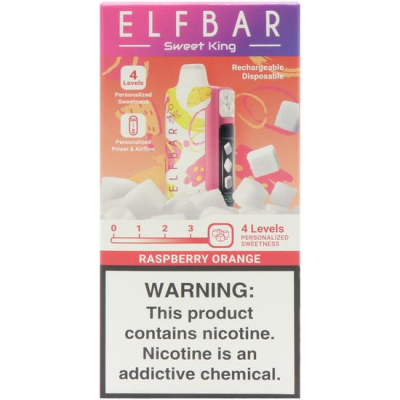 VAPER DESCARTAVEL ELFBAR SWEET KING RASPBERRY ORANGE 40000 PUFFS VAPER DESCARTAVEL ELFBAR SWEET KING RASPBERRY ORANGE 40000 PUFFS
