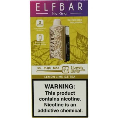 VAPER DESCARTAVEL ELFBAR NIC KING LEMON LIME ICE TEA 40000 PUFFS
