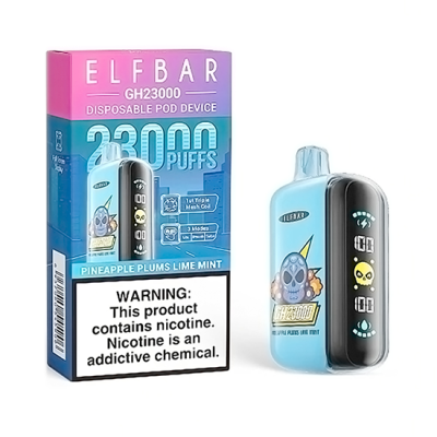 VAPER DESCARTAVEL ELFBAR GH23000 PINEAPPLE PLUMS LIME MINT 23000 PUFFS