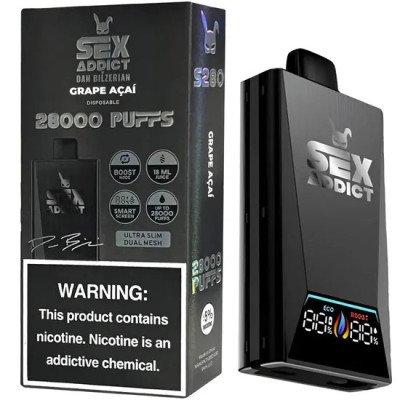 VAPER DESCARTAVEL SEX ADDICT S280 GRAPE ACAI 28000 PUFFS