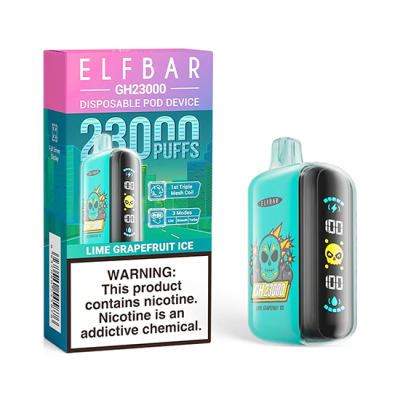 VAPER DESCARTAVEL ELFBAR GH23000 LIME GRAPEFRUIT ICE 23000 PUFFS