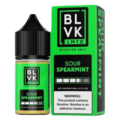 BLVK SALT SOUR SPEARMINT 30ML 35MG BLVK SALT SOUR SPEARMINT 30ML 35MG