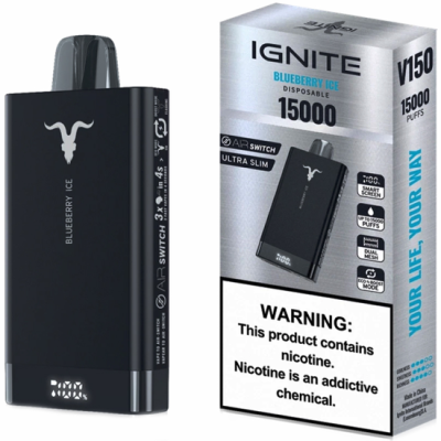 VAPER DESCARTAVEL IGNITE V150 BLUEBERRY ICE 15000 PUFFS VAPER DESCARTAVEL IGNITE V150 BLUEBERRY ICE 15000 PUFFS