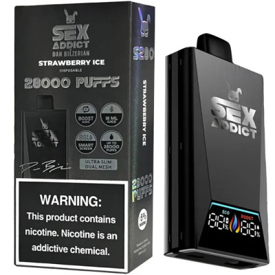 VAPER DESCARTAVEL SEX ADDICT STRAWBERRY ICE 28000 PUFFS