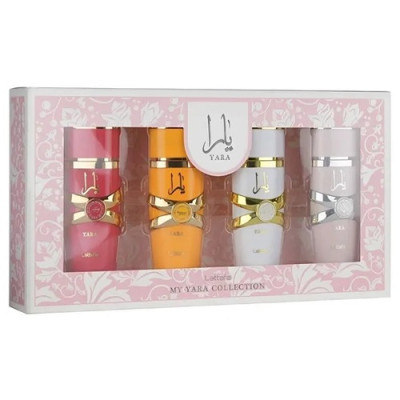 KIT PERFUME FEMININO LATTAFA YARA COLLECTION EDP 25 ML - 4 UNIDADES