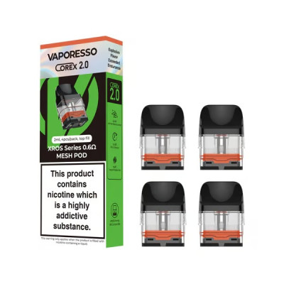ACCESORIO VAPORESSO COREX 2.0 XROS SERIES 2ML 0.6OHM 4 PIEZAS