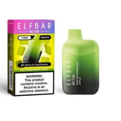 VAPER DESCARTAVEL ELFBAR BC15K KIWI WATERMELON APPLE 15000 PUFSS
