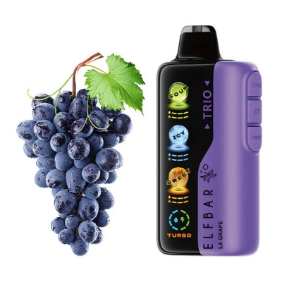 VAPER DESCARTABLE ELFBAR TRIO LA GRAPE 40000 PUFFS