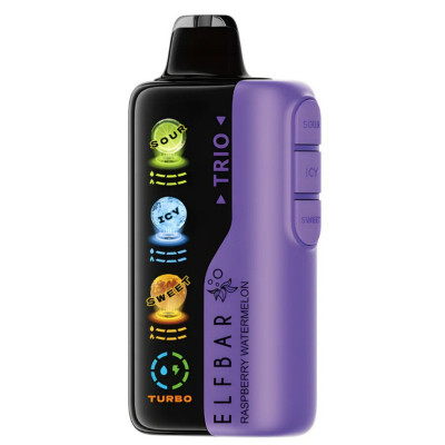 VAPER DESCARTABLE ELFBAR TRIO RASPBERRY WATERMELON PUFFS