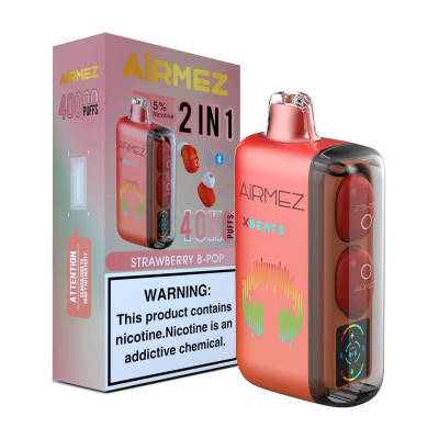 POD DESCARTAVEL AIRMEZ XBEATS 40K STRAWBERRY B-POP