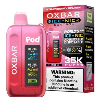 OXBAR 35K ICE NIC STAWBERRY SPLAS