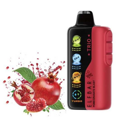VAPER DESCARTABLE ELFBAR TRIO POMEGRANATE BLAST 40000PUFFS