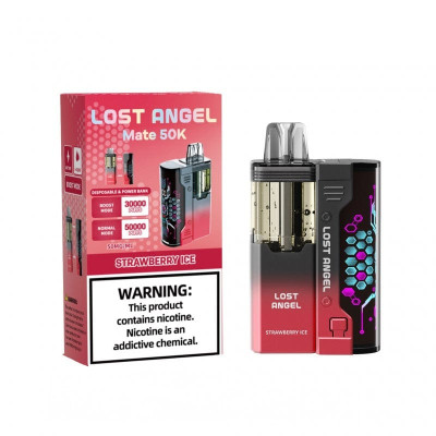 VAPER DESCARTAVEL LOST ANGEL MATE KIT 50K STRAWBERRY ICE
