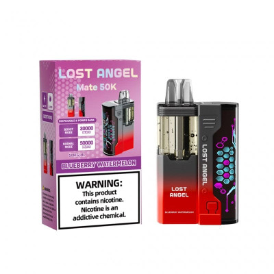 VAPER DESCARTAVEL LOST ANGEL MATE KIT 50K BLUEBERRY WATERMELON