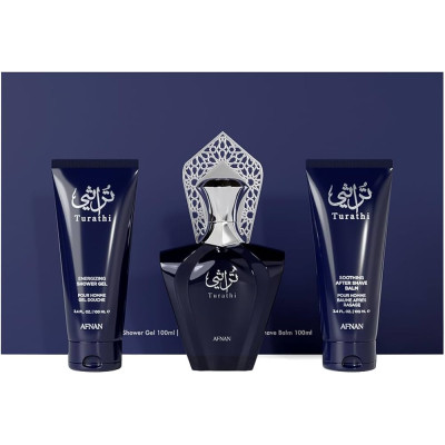 PERFUME AFNAN KIT TURATHI BLUE 3PCS 90ML
