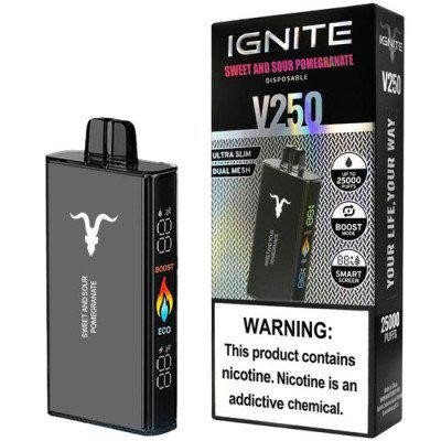 VAPER DESCARTAVEL IGNITE V250 BLACK SWEET AND SOUR POM 25000 PUFFS