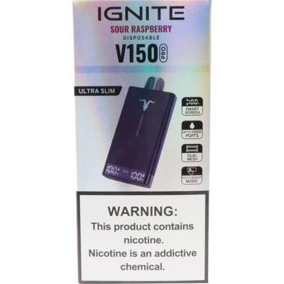VAPER DESCART聽VEL IGNITE V150 PRO SOUR RASPBERRY 15000 PUFFS