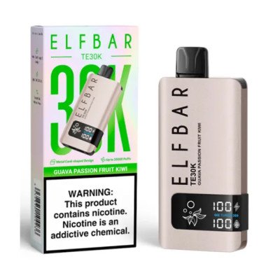 VAPER DESCART聽VEL ELFBAR TE30K GUAVA PASSION FRUIT KIWI 30000 PUFFS